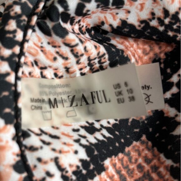 Zaful Black And Orange Snake Print Womens Bikini 2 Pieces Set Sz M - New - Picture 6 of 11